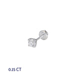 עגיל יהלום בודד 0.15 קראט