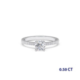 טבעת אירוסין אל זהב לבן