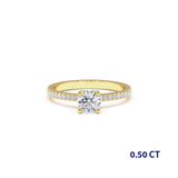 טבעת אירוסין אל זהב צהוב