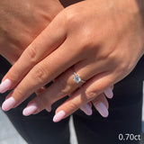 טבעת אירוסין קריסטין 0.70 קראט - זהב צהוב