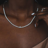 קולייר יהלומים 4 קראט לור זהב לבן