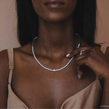 קולייר יהלומים 4 קראט לור זהב לבן