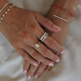 צמיד חוט אדום יהלום אמייל טבעות יהלום זהב צהוב