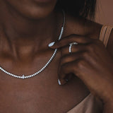 קולייר יהלומים 4 קראט לור זהב לבן