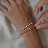 צמיד חוט אדום יהלום אמייל