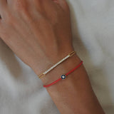 צמיד חוט אדום יהלום אמייל