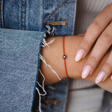 צמיד חוט אדום יהלום אמייל