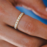 טבעת יהלומים ליבי זהב צהוב