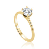 טבעת אירוסין קריסטין 0.70 קראט - זהב צהוב