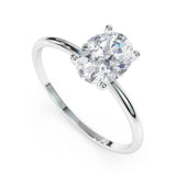 טבעת אירוסין אובל זהב לבן טוני