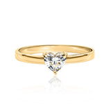 טבעת יהלום לב