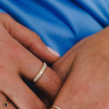 טבעת יהלומים ליבי זהב צהוב