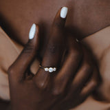 טבעת לורין יהלומים זהב צהוב