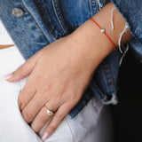 צמיד חוט אדום יהלום אמייל