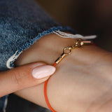 צמיד חוט אדום יהלום אמייל