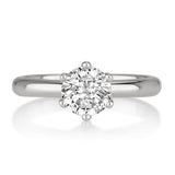 טבעת יהלום קיילי 1 קראט זהב לבן