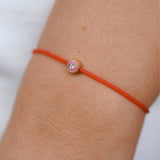 צמיד חוט אדום יהלום אמייל