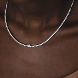 קולייר יהלומים 4 קראט לור זהב לבן