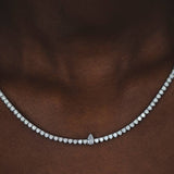 קולייר יהלומים 4 קראט לור זהב לבן