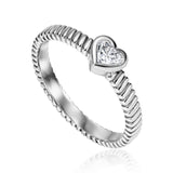 טבעת יהלום לב ימית