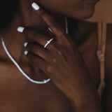 טבעת יהלומים טיפה לבן צהוב לור