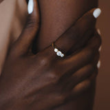 טבעת לורין יהלומים זהב צהוב