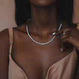 קולייר יהלומים 4 קראט לור זהב לבן