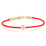 צמיד חוט עם חרוז יהלום