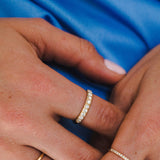 טבעת יהלומים ליבי זהב צהוב