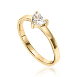 טבעת יהלום לב