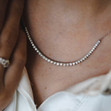 שרשרת קולייר יהלומים 1.5 קראט זהב לבן