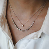 שרשרת קולייר יהלומים 1.5 קראט זהב לבן