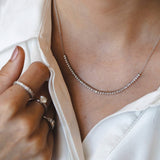 שרשרת קולייר יהלומים 1 קראט זהב לבן