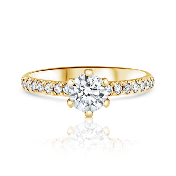 טבעת אירוסין צ׳לסי 0.70 קראט - זהב צהוב