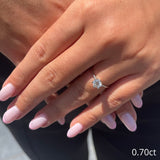 טבעת אירוסין קריסטין - זהב צהוב