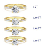 טבעת אירוסין אל זהב צהוב