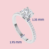 טבעת אירוסין אל זהב לבן