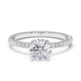 טבעת אנגליקה 1.2 קראט - זהב לבן