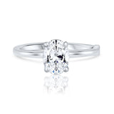 טבעת לונה 1.5 קראט - זהב לבן