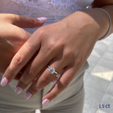 טבעת יהלום 1.5 קראט אמה