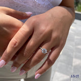 טבעת יהלום 1.5 קראט אמה