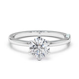 טבעת אירוסין כרמן 1 קראט - זהב לבן