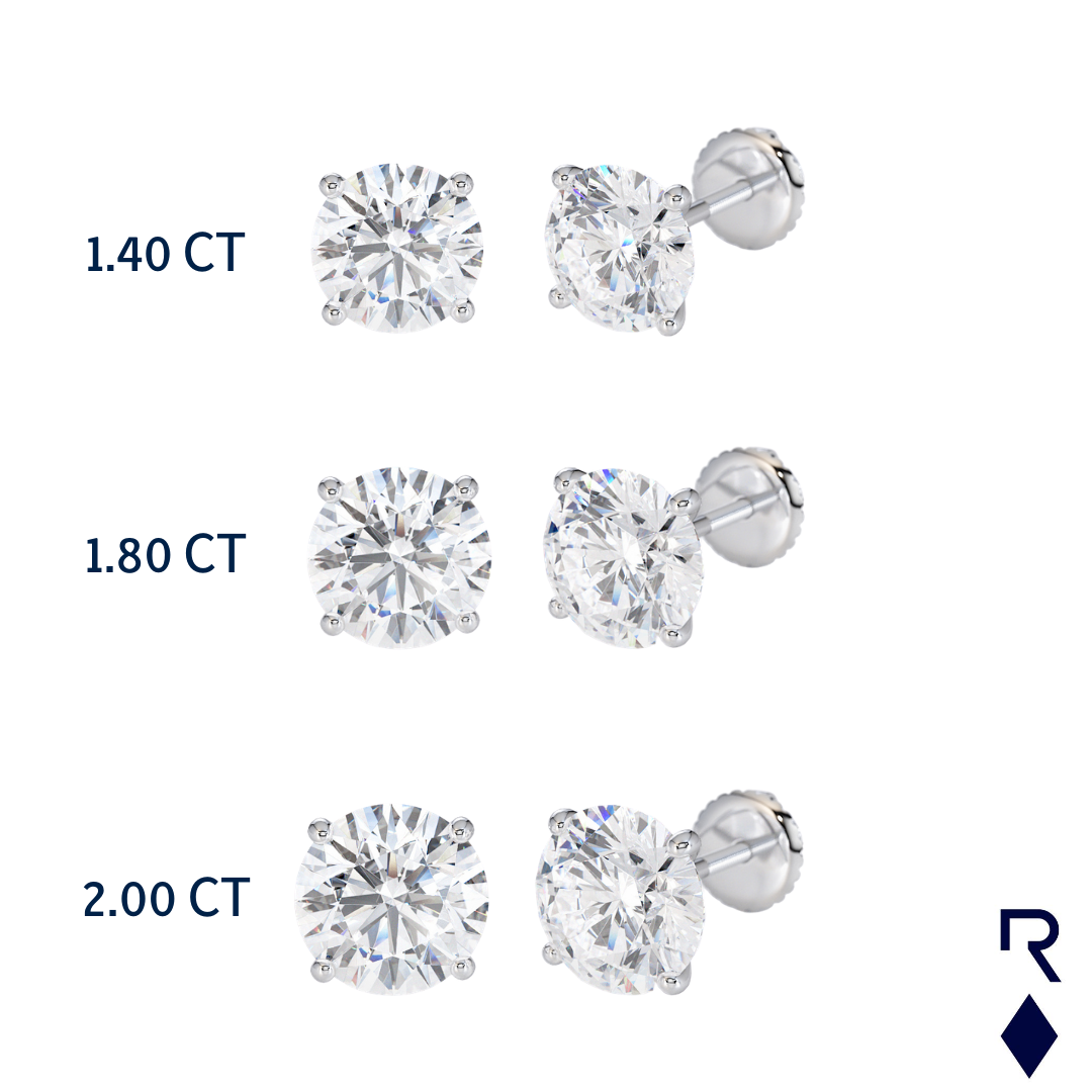 Large stud earrings מחירון סטודיו רוגל יהלומים