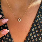 תליון מגן דוד יהלומים