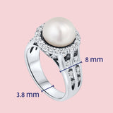 טבעת פנינה ויהלומים BLOSSOM