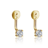 תוסף לעגילי יהלום סוליטר קופידון זהב צהוב