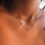 שרשרת 3 אותיות משובצות יהלומים