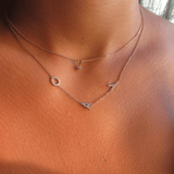 שרשרת 3 אותיות משובצות יהלומים