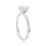 טבעת לונה 1 קראט - זהב לבן