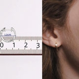 עגילי חישוק עם יהלומים שרי